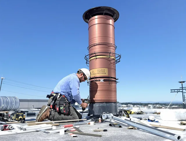 Installed chimney liner by Coral Springs Chimney Sweep in Coral Springs, FL