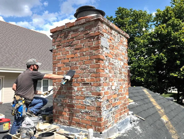 Completed chimney rebuild by Coral Springs Chimney Sweep in Coral Springs, FL