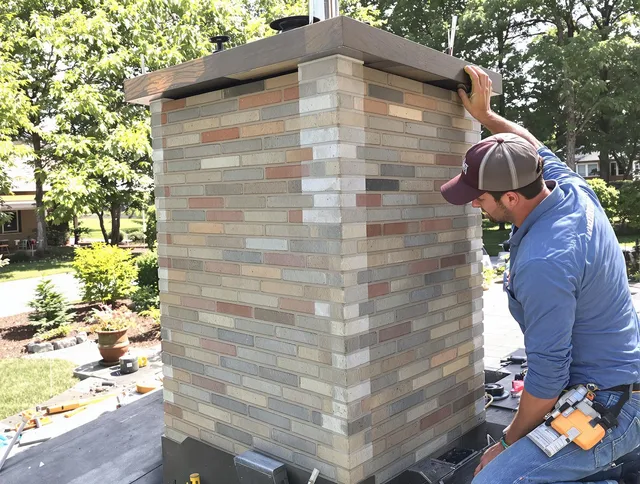 Coral Springs Chimney Sweep completing a modern chimney remodel in Coral Springs, FL