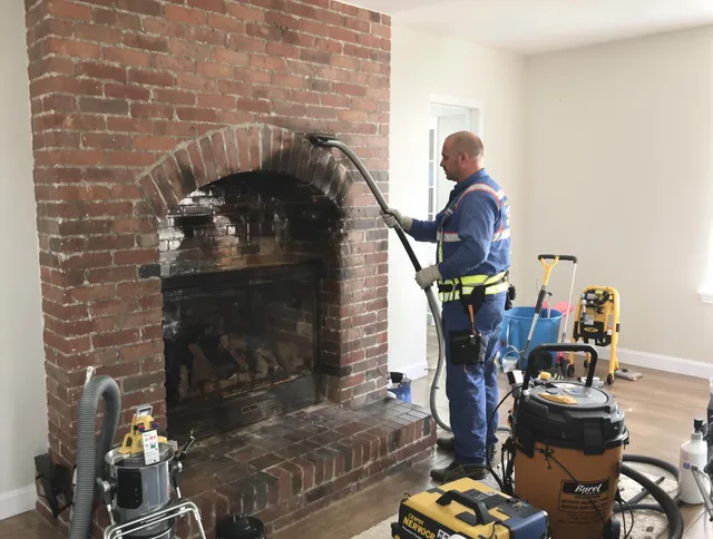 Coral Springs Chimney Sweep expert performing detailed chimney sweep in Coral Springs, FL