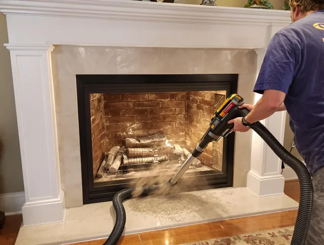 Fireplace cleaning performed by Coral Springs Chimney Sweep in Coral Springs, FL